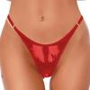 All Seasons Sequins Thong Sexy Lingerie Low Waist Panties
