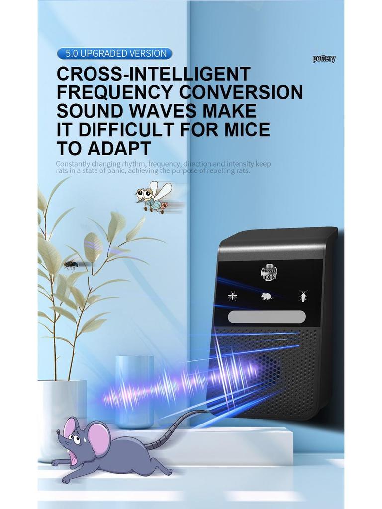 2025 USB Akıllı İnvertör Ultrasonik Çok Fonksiyonlu Ev Tipi Kemirgen & Böcek Kovucu