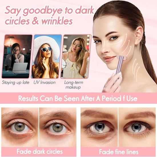 Red Light Therapy for Face 4 In 1 Skincare Tool with EMS Microcurrent  Vibration for Face Rechargeable Face Massager Machine for Facial Eye Care