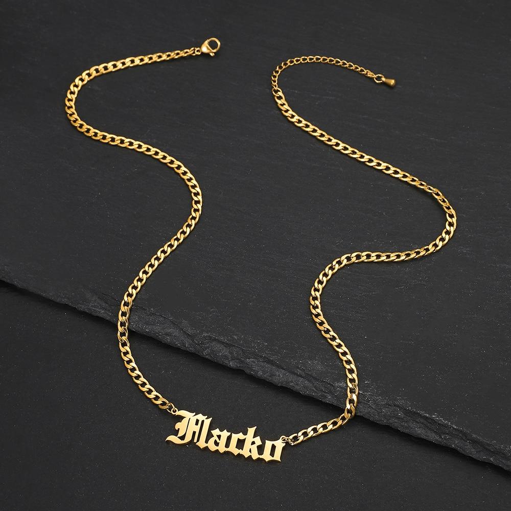 Personalized Custom Handwritten Name Necklace Art Signature Nameplate Necklace Unique Memorial Jewelry For Men Women Handwritten
