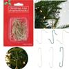 Boxed Metal Christmas Hooks - S & C Shapes, Three-Color Ornament Accessories