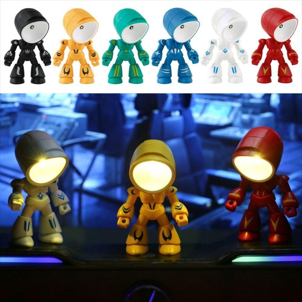 Soothing Glow Robot Lamps Mini Bedside Table Lamps Creative Design Night Lights  Bedroom Use