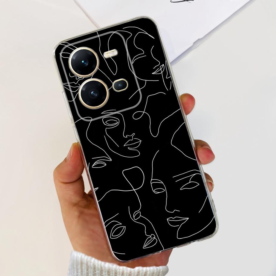 

For Vivo V25 Case Vivo V25e V2201 V2202 Stylish Painted Cover Soft Slim Phone Case For Vivo V25 V25e VivoV25 e Back Cover Bumper VIvo V25