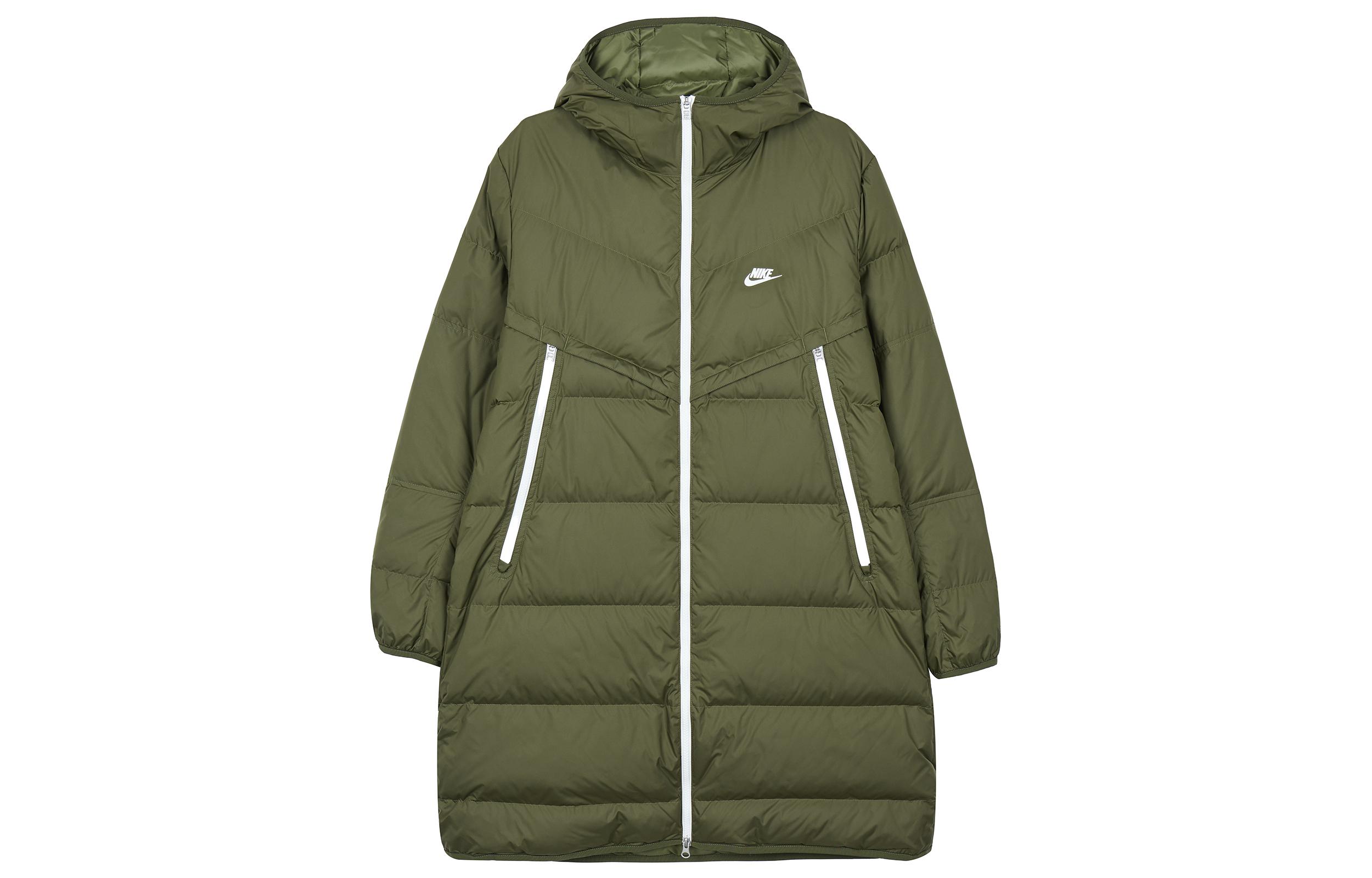 Nike Down Jackets Men s Army Green Hooded Moderate Other DD6789-326 L