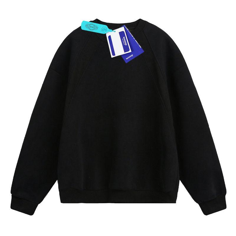 Wassup Design-Focused Niche Mid-Collar Casual Versatile Warm Spring and Autumn Design-Focused Oversized Raglan Sleeve Sweatshirt for Men