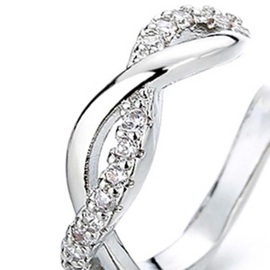 1 Boucle d'oreille à clip Géométrique Strass Bijoux Étincelants Style Coréen Manchette d'oreille pour Mariage