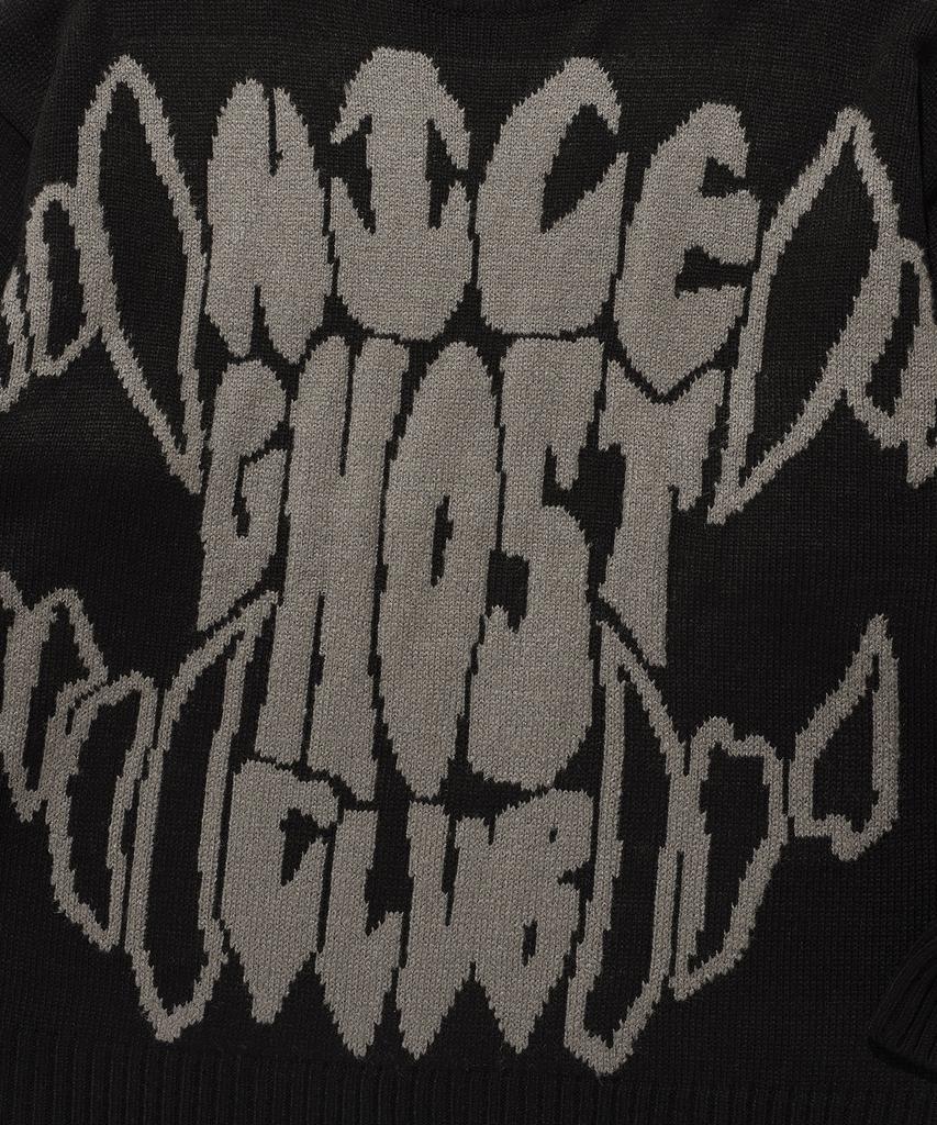 NICEGHOSTCLUB Monster Teeth Logo Knit_Black(Ng2Esuk600A)