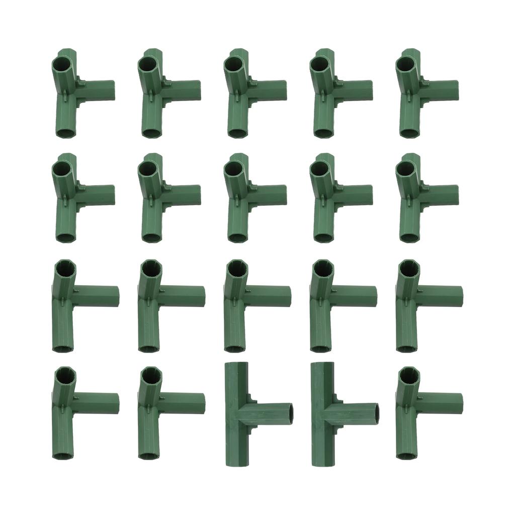 20pcs 16mm Round Tube Three-Way Four-Way Five-Way Greenhouse Frame Building Connector Flower Rack Greenhouse Frame Structure