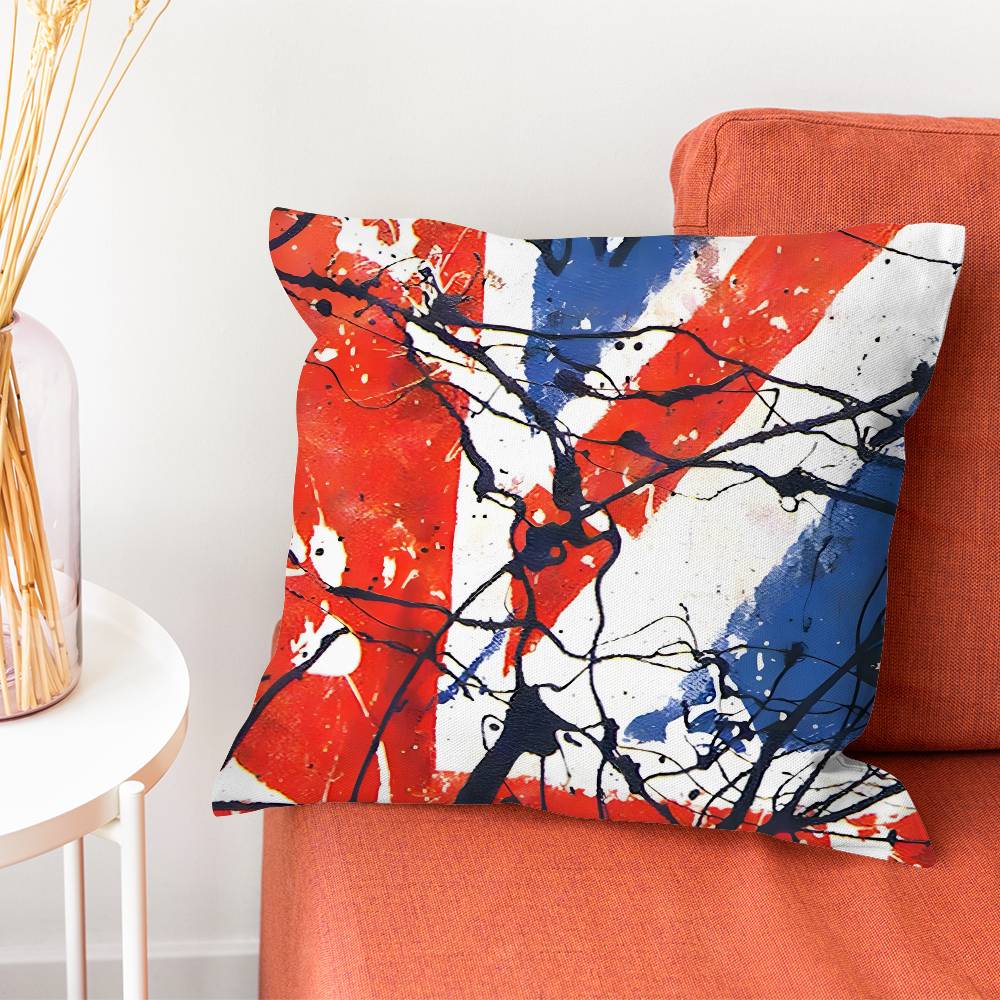 The SStone Roses Band Pillow Case Silky Short Plush With Invisible Zipper Dustproof Sofa Cushion Cover For Home Decor