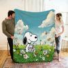 Cartoon 2026 New Kawaii Snoopy Children Warm Soft Anime Blankets for Sofa Bed Cover Blanket Suitable for Birthday Souvenir Gifts