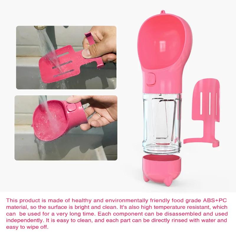 Dog Water Bottle Outdoor Portable Drinking Food Feeder for Small Medium Large Dogs Cats Puppy Poop Dispenser Labrador Supplies