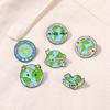 Green Circle/Heart-shaped Brooch Care for the Earth Lapel Pin Cartoon Enamel Pin