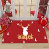 Merry Christmas Entrance Door Mat Christmas Tree Santa Claus Print Carpet Home Decor Living Room Rug Bathroom Non-slip Floor Mat