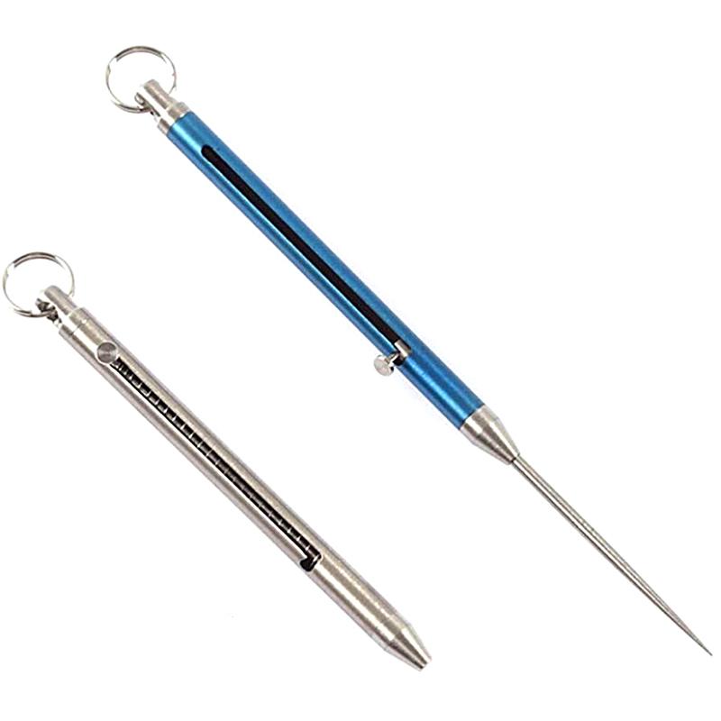 1ks kovová vidlička na ovoce Vysoce pevná dárková klíčenka Stahovací párátko Přenosné venkovní