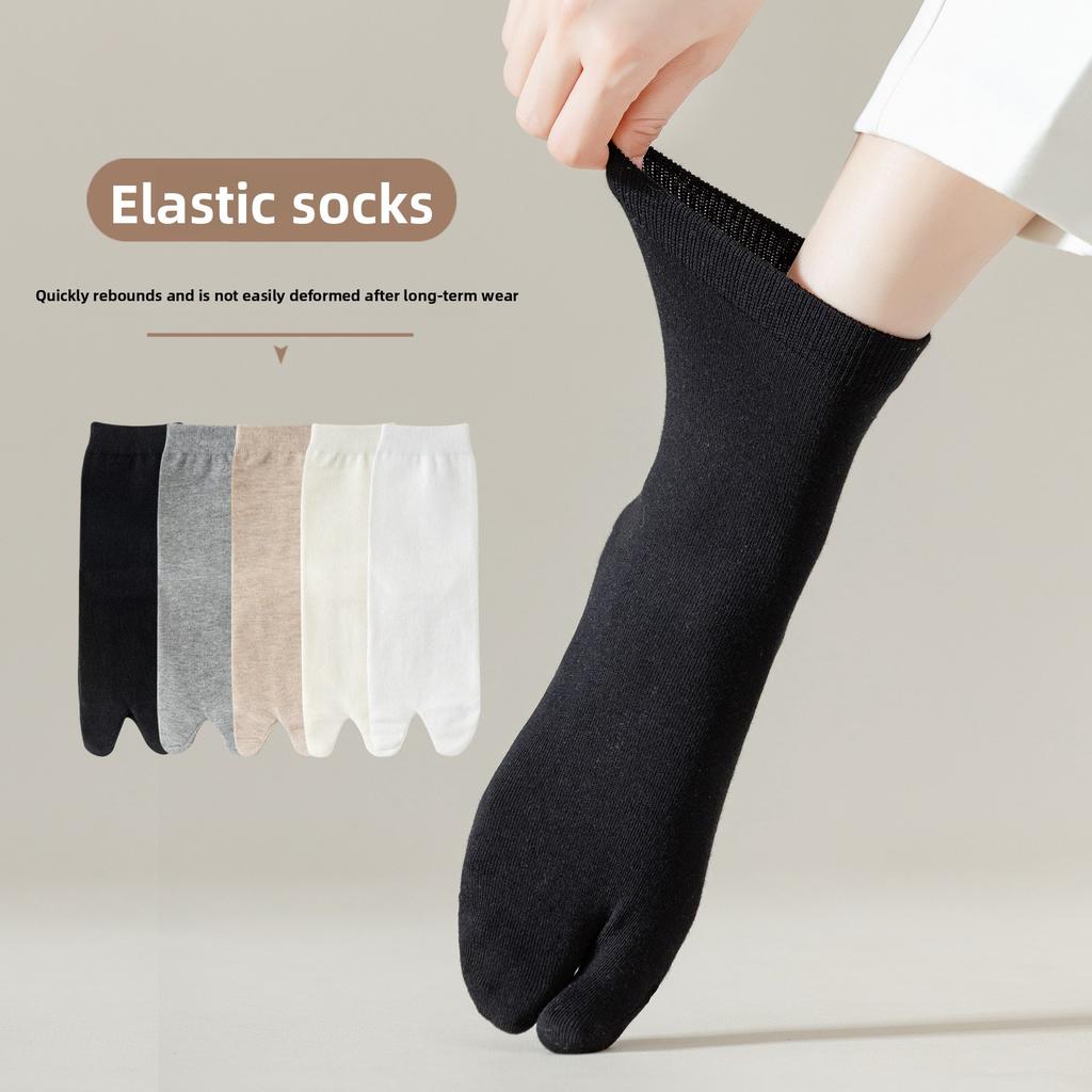Spring and Summer Lightweight Split-toe Socks, Odor-resistant Mid-calf Socks, Children's Two-toe Socks, Boneless Cotton Socks, Separate Socks