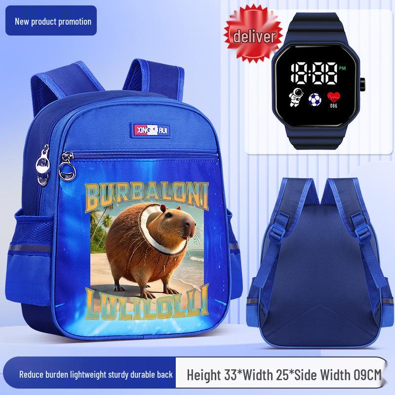 

Shanhaijing Children s Spine-Protecting Backpack for Boys, Grades 1-3, and Kindergarten.