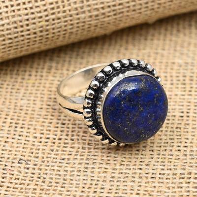 Amazing Lapis Lazuli Gemstone Handmade 925 Sterling Silver Ring Jewelry