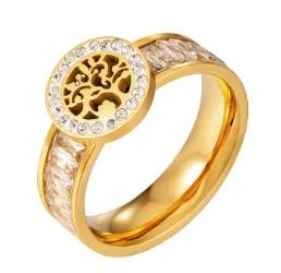 Anello Minimalista in Acciaio Inossidabile a Forma di Cuore Amore Vuoto per Donne Anelli con Zirconi Intarsiati Colore Oro Impermeabile Gioielli Moda Romantica