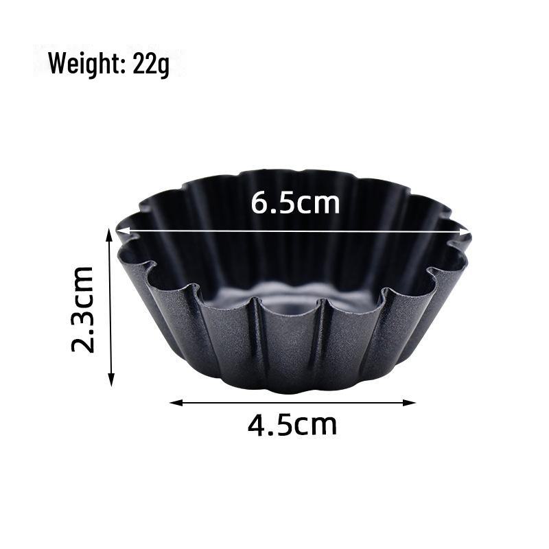 Forma na dort s vejci a chryzantémami o průměru 2,5" - uhlíková ocel, pečící košíček na portugalské koláče a pudinky