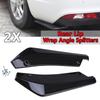 2Pcs Universal Car Rear Bumper Strip Lip Spoiler Diffuser Splitter Scratch Protector Carbon Fiber Winglets Side Skirt Extension