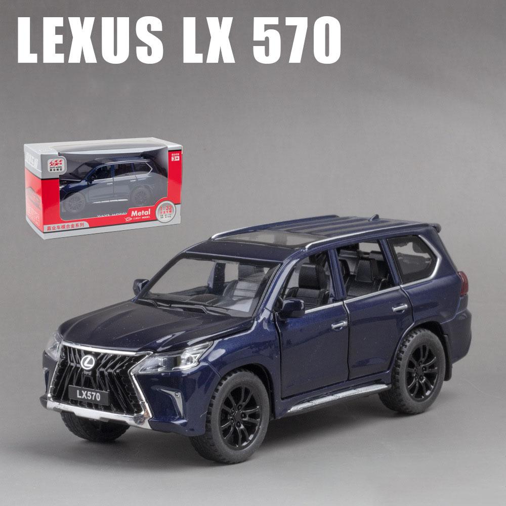 1:32 Scale Lexus LX570 Off-Road Alloy Diecast Model Car, Pull Back Metal Vehicle Toy with Sound and Light Συλλογή δώρων 6 Ανοιχτές Πόρτες για Παιδιά Ενήλικες