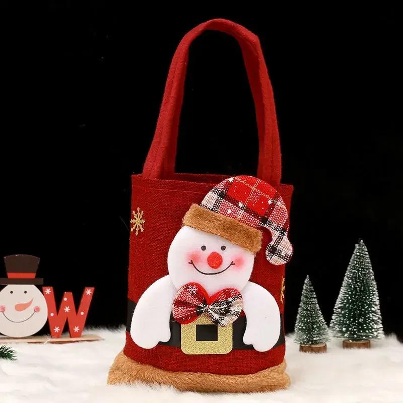 Christmas Gift Bag Reusable Holiday Present Packaging Handbag for Adult Kids Christmas Decoration Supplies Party Favor Gift Bag