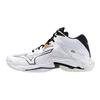Volleyball Shoes Wave Lightning Z8 MID Club Activities Indoor Wide Lightweight Indoor Mid Cut Cm 2E White/Black 27.0