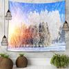Snowy Pine Forest Tapestry for Living Room and Bedroom Wall Decor - Soft and Cozy Home Decor with Easy Installation