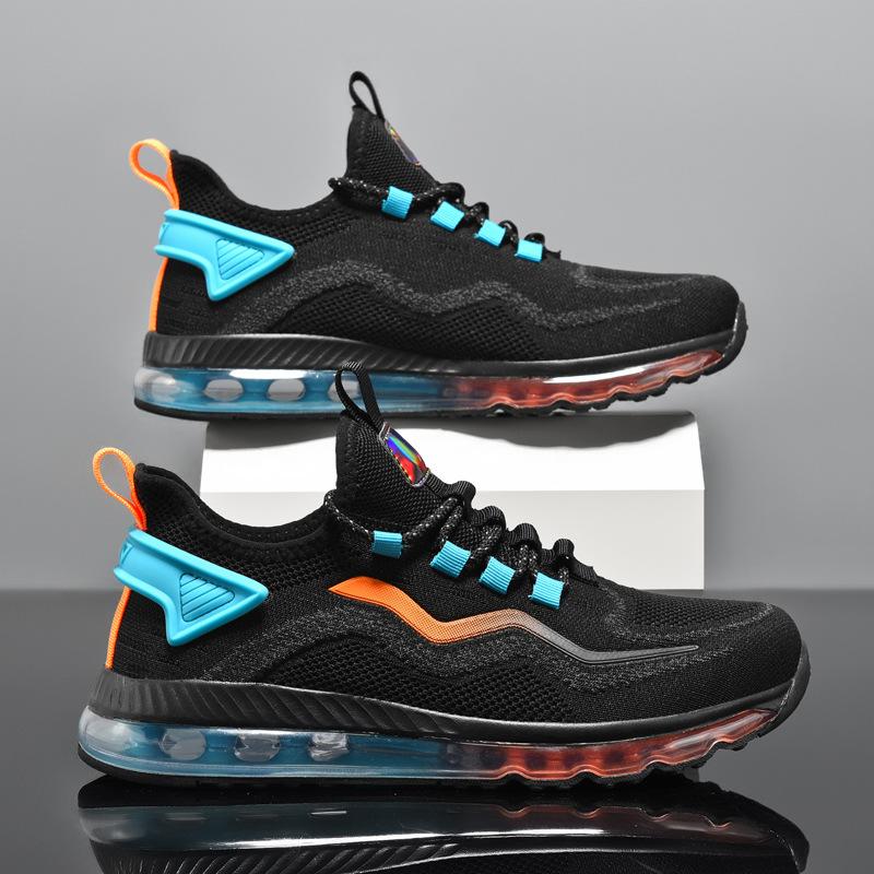 Men's Sports and Leisure Lightweight Comfortable Non-slip Soft Elastic Breathable Fashion Outdoor Air Cushion Running Athletic Shoes