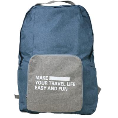 [Mitasu] Convenient To Carry Foldable, Lightweight Backpack, 20L, Blue, Large Capacity, Foldable, Eco-friendly, Travel Bag, Sub-bag, Carry-on