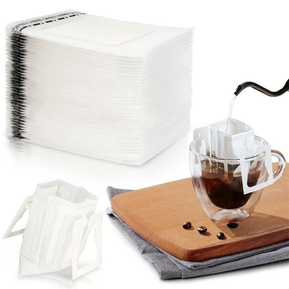 50Pcs Single Serve Coffee Filter Paper Bag Non-woven Fabric Disposable Coffee Fliter Bag Office