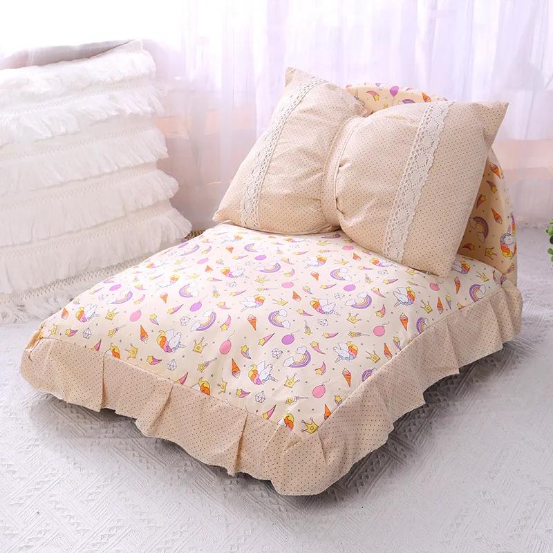 Princess Cat House Dog Bed Soft Washable Small Dogs Kennel Kitten Sofa Bed Sleeping Mats Comfortable Cat Nest Pet Supplies