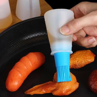 Ölbürste, Lebensmittelqualität, praktische, auslaufsichere, tragbare Ölflasche aus Silikon mit Bürste, Grillausrüstung für den täglichen Gebrauch