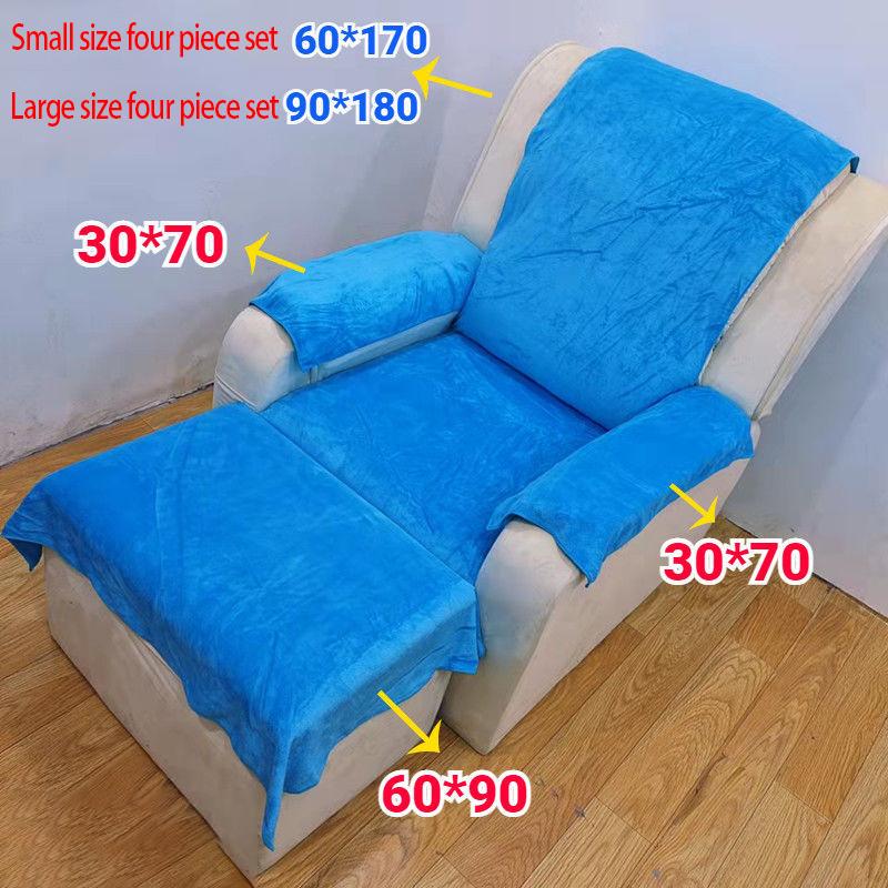 4 Stück/Set Pediküre Sofa Handtuch Fuß SPA Sofa Handtuch Kosmetikstudio Fußpolster Handtuch Massagesessel Laken Sauna Fußmassage Badetuch