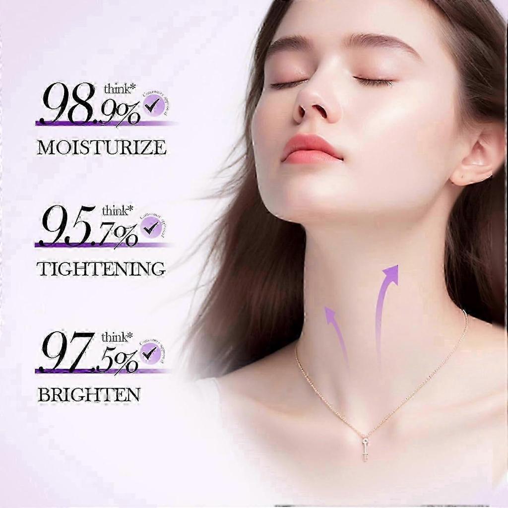 Collagen Firming Lifting Neck Cream, Neck Collagen Cream - Reduces Neck Wrinkles, Collagen Tighten and Lift Roller Neck Cream, Anti-Aging Moisturizer