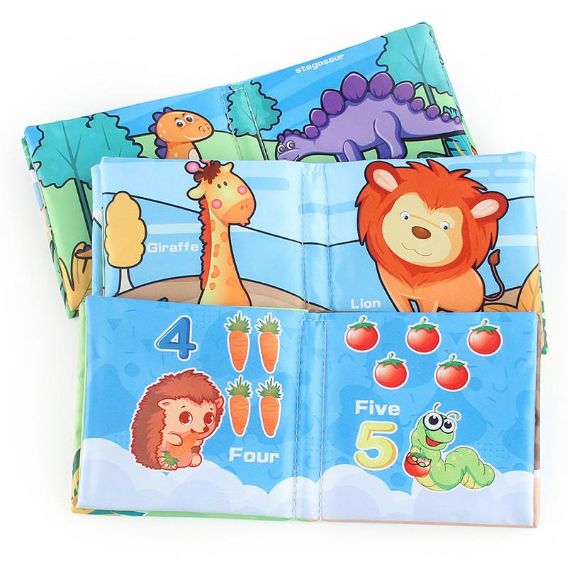Soft Baby Cloth Book 0-3 Years Old Tear-proof Early Educational Toy With Sound Paper For Infant Toddler