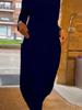 Long skirt solid color knitted dress women's clothing