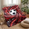 Soccer Ball in Flames Theme blanket Lightweight Warm Flannel Blanket Decorative Throw Blanket for Home Decoration