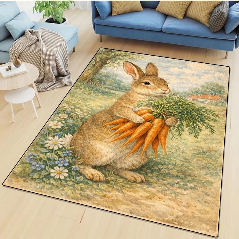 Rabbit Rug Home carpet Office Decorative Carpet For Living Room Bedroom Door Mat Floor Carpet Computer Chair Area Rug