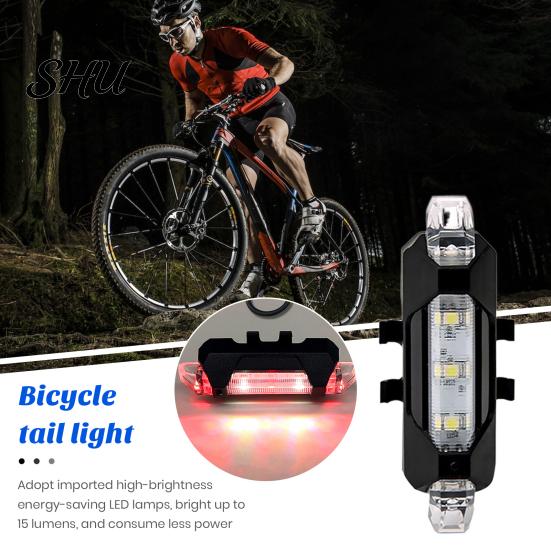 Bike Taillight Universal LED Tail Light Super Bright Waterproof USB Rechargeable Rear Simple Installation Bicycle Cycling Safety Flashlight