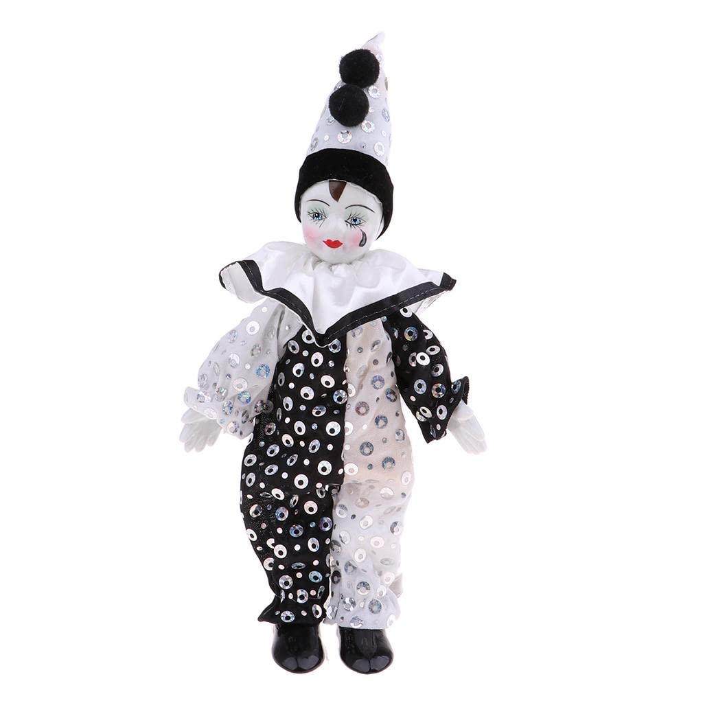 

Maxyoung 9 inch Cute Doll Porcelain Toy Clown Doll Gift