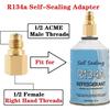 R134A Refrigerator Freon Recharge Hose Kit, R134A AC Refrigerant Charging Hose Gauge, Bullet Piercing Valve Hose Refrigerant Can Tap