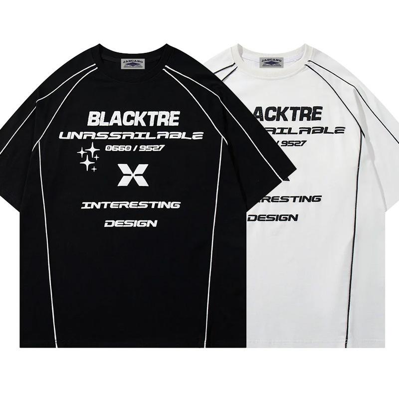 American Retro Sports Jersey Short-sleeved Fans European and American Street Tide Brand Loose Fan Version