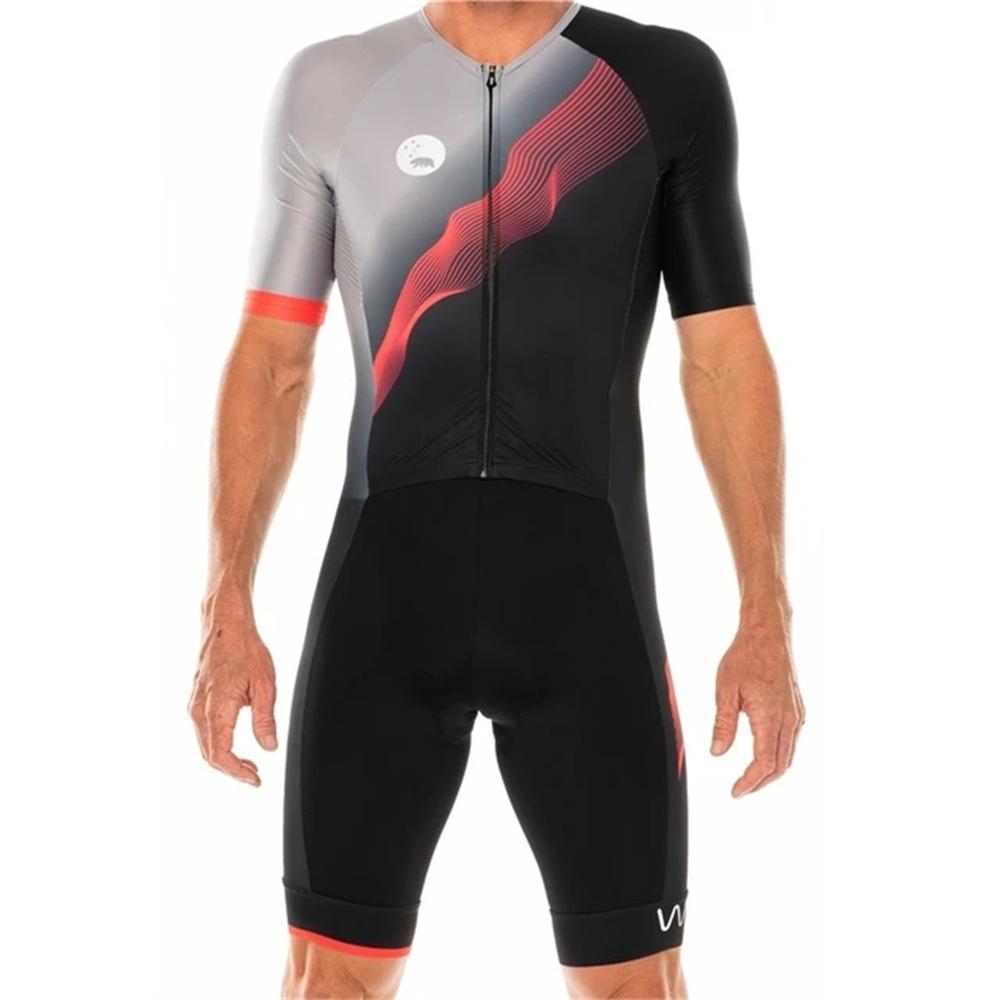 2026 Wyn Republic Tuta Triathlon Uomo Ciclismo Manica Corta Asciugatura Rapida Tuta Intera Trisuit skinsuit Attrezzatura Bicicletta Mono Ciclismo Uomo