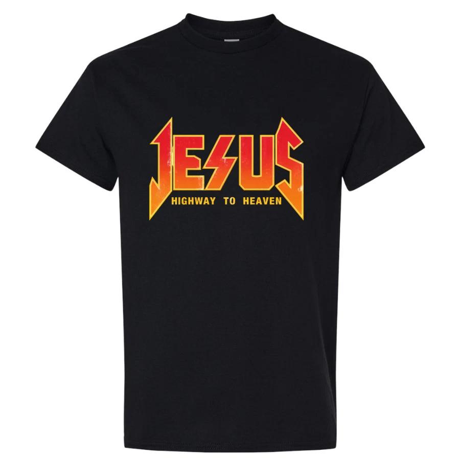 Jesus Highway to Heaven Vintage Christian Rock Funny Parody T Shirt Graphic Tee XS