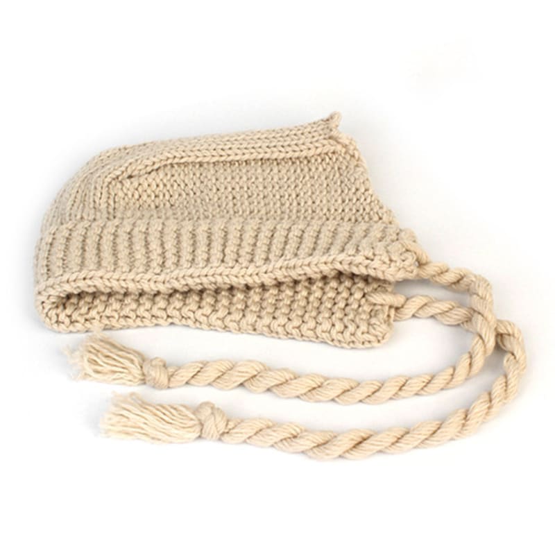 Universal Chemistry Rope Beige Knit Bonnet Hat