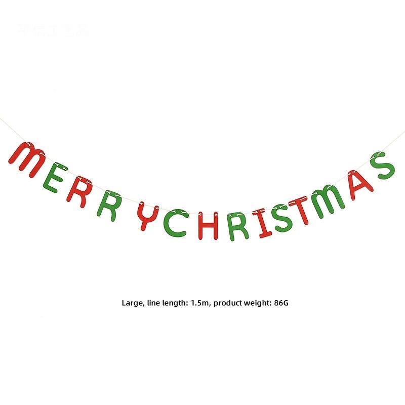 1Pcs Christmas Hanging Banner Ornament Merry Christmas Letter Flag Wooden Ornament Party New Year Xmas Home Decoration Gifts