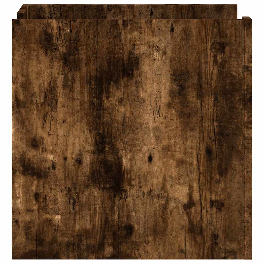 Nightstand Smoked Oak 45x50x50 cm Engineered Wood