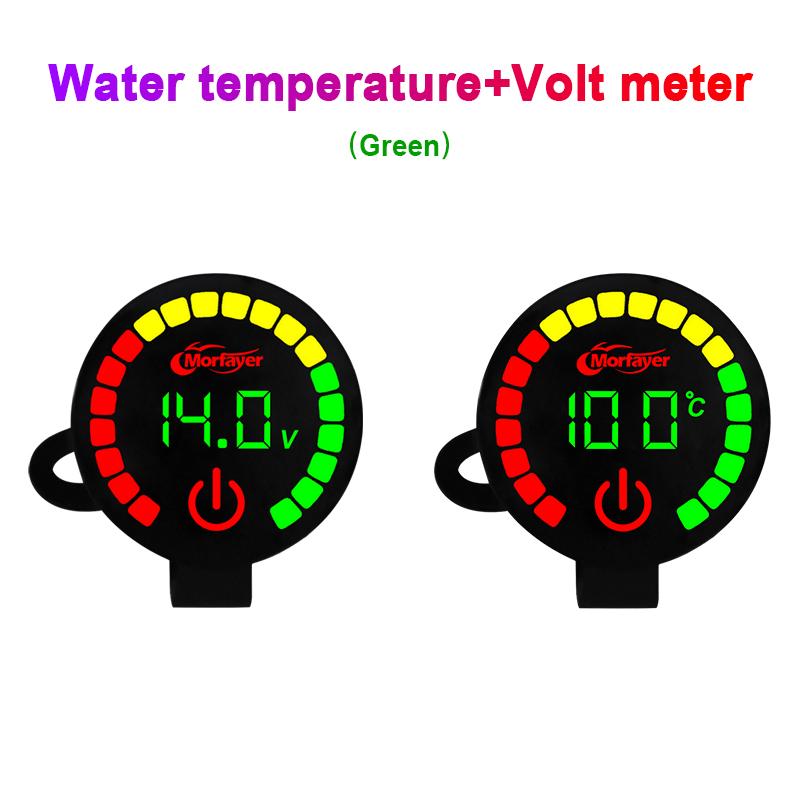Motorcykel Vattentemperatur Mini Mätare För XMAX250 300 NMAX CB 400 CB500X termometer Spänningsmätare Dubbel display