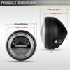 6.5 Inch Round LED Motorcycle Headlight with Brackets Assembly Suitable for Custom Bikes Cafe Racers Enhanced Visibility